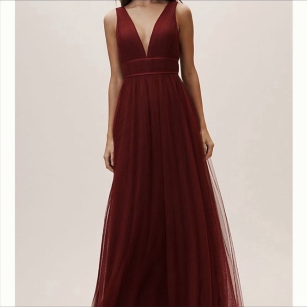 Jenny Yoo Burgundy Dress